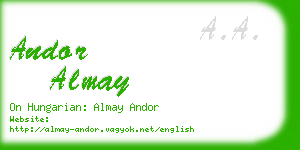 andor almay business card